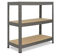 shelfplaza® 90x60x40cm Pro Étagère Charge Lourde Gris/Etagere Metal 3 Plateaux/capacité d' étagere métallique 200kg / Meuble Etagere Rangement Garage/etageres Rangement Atelier
