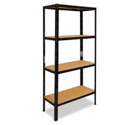 shelfplaza BLACK 180x60x50 cm Étagère charges lourde en noir avec 4 étagères et une capacité de charge de 175 kg par étagère