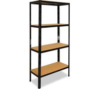 shelfplaza BLACK 200x100x30 cm Étagère charges lourde en noir avec 4 étagères et une capacité de charge de 175 kg par étagère