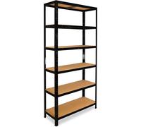 shelfplaza BLACK 200x100x40 cm Étagère charges lourde en noir avec 6 étagères et une capacité de charge de 145 kg par étagère