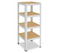 shelfplaza HOME 100x40x40 cm Étagère charges lourde en blanc avec 4 étagères et une capacité de charge de 175 kg par étagère