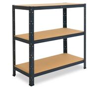 shelfplaza HOME 100x60x45 cm Étagère charges lourde en anthracite avec 3 étagères et une capacité de charge de 175 kg par étagère