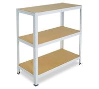 shelfplaza HOME 100x60x45 cm Étagère charges lourde en blanc avec 3 étagères et une capacité de charge de 175 kg par étagère