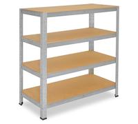 shelfplaza HOME 100x60x45 cm Étagère charges lourde en galvanisé avec 4 étagères et une capacité de charge de 175 kg par étagère