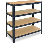 shelfplaza HOME 100x70x40 cm Étagère charges lourde en anthracite avec 4 étagères et une capacité de charge de 175 kg par étagère