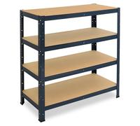 shelfplaza HOME 100x75x50 cm Étagère charges lourde en anthracite avec 4 étagères et une capacité de charge de 175 kg par étagère