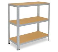 shelfplaza HOME 100x75x50 cm Étagère charges lourde en galvanisé avec 3 étagères et une capacité de charge de 175 kg par étagère