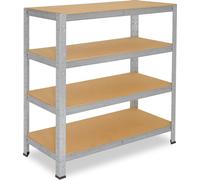 shelfplaza HOME 100x90x30 cm Étagère charges lourde en galvanisé avec 4 étagères et une capacité de charge de 175 kg par étagère