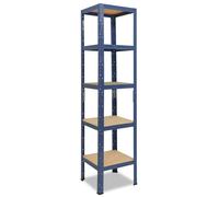 shelfplaza HOME 155x30x30 cm Étagère charges lourde en bleu avec 5 étagères et une capacité de charge de 175 kg par étagère