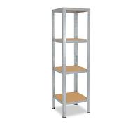 shelfplaza® 155x30x30cm Home Étagère Charge Lourde galvanisé/Etagere Metallique 4 Niveaux / 175kg capacité Charge/Etagere en Metal, étagères de Rangement & Etagere Rangement Garage Acier
