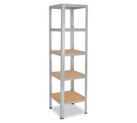 shelfplaza HOME 155x30x30 cm Étagère charges lourde en galvanisé avec 5 étagères et une capacité de charge de 175 kg par étagère