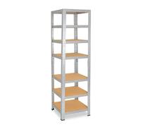 shelfplaza HOME 155x30x30 cm Étagère charges lourde en galvanisé avec 7 étagères et une capacité de charge de 125 kg par étagère