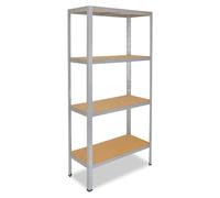 shelfplaza HOME 155x50x40 cm Étagère charges lourde en galvanisé avec 4 étagères et une capacité de charge de 175 kg par étagère