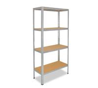 shelfplaza HOME 155x80x30 cm Étagère charges lourde en galvanisé avec 4 étagères et une capacité de charge de 175 kg par étagère