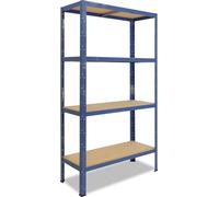 shelfplaza HOME 155x90x30 cm Étagère charges lourde en bleu avec 4 étagères et une capacité de charge de 175 kg par étagère