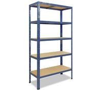 shelfplaza HOME 155x90x30 cm Étagère charges lourde en bleu avec 5 étagères et une capacité de charge de 175 kg par étagère