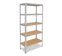 shelfplaza HOME 155x90x30 cm Étagère charges lourde en galvanisé avec 5 étagères et une capacité de charge de 175 kg par étagère