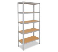 shelfplaza HOME 155x90x30 cm Étagère charges lourde en galvanisé avec 5 étagères et une capacité de charge de 175 kg par étagère