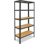 shelfplaza HOME 180x100x40 cm Étagère charges lourde en anthracite avec 5 étagères et une capacité de charge de 175 kg par étagère