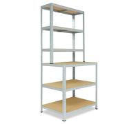 shelfplaza HOME 190x100x60 cm Étagère rangement établi en galvanisé avec 6 étagères et une capacité de charge de 145 kg par étagère