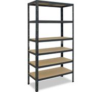 shelfplaza HOME 200x100x30 cm Étagère charges lourde en anthracite avec 6 étagères et une capacité de charge de 145 kg par étagère