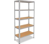 shelfplaza HOME 200x110x45 cm Étagère charges lourde en galvanisé avec 5 étagères et une capacité de charge de 175 kg par étagère