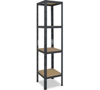 shelfplaza HOME 200x50x50 cm Étagère charges lourde en anthracite avec 4 étagères et une capacité de charge de 175 kg par étagère