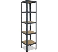 shelfplaza HOME 200x50x50 cm Étagère charges lourde en anthracite avec 5 étagères et une capacité de charge de 175 kg par étagère