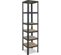 shelfplaza HOME 200x50x50 cm Étagère charges lourde en anthracite avec 6 étagères et une capacité de charge de 145 kg par étagère