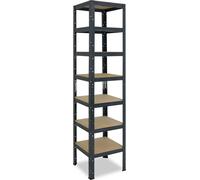 shelfplaza HOME 200x50x50 cm Étagère charges lourde en anthracite avec 7 étagères et une capacité de charge de 125 kg par étagère