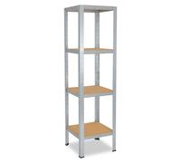 shelfplaza HOME 200x50x50 cm Étagère charges lourde en galvanisé avec 4 étagères et une capacité de charge de 175 kg par étagère