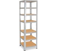 shelfplaza HOME 200x50x50 cm Étagère charges lourde en galvanisé avec 7 étagères et une capacité de charge de 125 kg par étagère