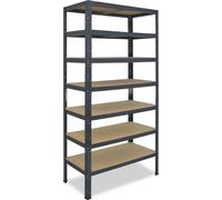 shelfplaza HOME 200x70x30 cm Étagère charges lourde en anthracite avec 7 étagères et une capacité de charge de 125 kg par étagère