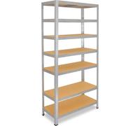 shelfplaza HOME 200x70x30 cm Étagère charges lourde en galvanisé avec 7 étagères et une capacité de charge de 125 kg par étagère
