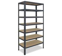 shelfplaza HOME 200x70x50 cm Étagère charges lourde en anthracite avec 7 étagères et une capacité de charge de 125 kg par étagère
