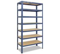 shelfplaza HOME 200x70x50 cm Étagère charges lourde en bleu avec 7 étagères et une capacité de charge de 125 kg par étagère