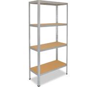 shelfplaza HOME 200x90x30 cm Étagère charges lourde en galvanisé avec 4 étagères et une capacité de charge de 175 kg par étagère