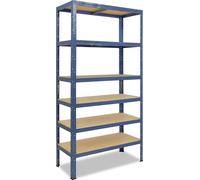 shelfplaza HOME 230x100x60 cm Étagère charges lourde en bleu avec 6 étagères et une capacité de charge de 145 kg par étagère