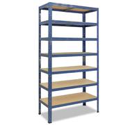 shelfplaza HOME 230x30x45 cm Étagère charges lourde en bleu avec 7 étagères et une capacité de charge de 125 kg par étagère