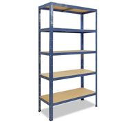 shelfplaza HOME 230x75x30 cm Étagère charges lourde en bleu avec 5 étagères et une capacité de charge de 175 kg par étagère