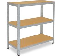 shelfplaza HOME 90x100x50 cm Étagère charges lourde en galvanisé avec 3 étagères et une capacité de charge de 175 kg par étagère