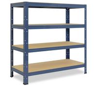 shelfplaza HOME 90x50x30 cm Étagère charges lourde en bleu avec 4 étagères et une capacité de charge de 175 kg par étagère
