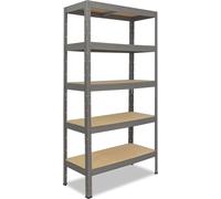 shelfplaza PRO 180x120x30 cm Étagère charges lourde en gris avec 5 étagères et une capacité de charge de 200 kg par étagère