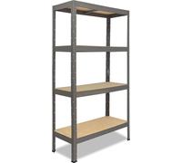 shelfplaza PRO 180x70x50 cm Étagère charges lourde en gris avec 4 étagères et une capacité de charge de 200 kg par étagère