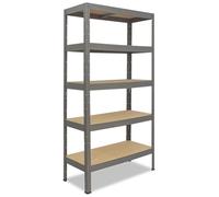 shelfplaza PRO 180x70x50 cm Étagère charges lourde en gris avec 5 étagères et une capacité de charge de 200 kg par étagère