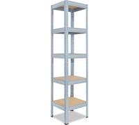 shelfplaza PRO 200x45x45 cm Étagère charges lourde en galvanisé avec 5 étagères et une capacité de charge de 200 kg par étagère