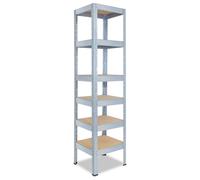 shelfplaza PRO 200x45x45 cm Étagère charges lourde en galvanisé avec 6 étagères et une capacité de charge de 166 kg par étagère