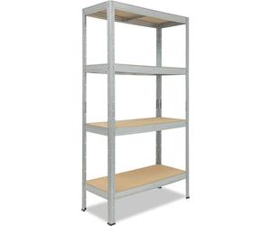 shelfplaza PRO 200x80x30 cm Étagère charges lourde en galvanisé avec 4 étagères et une capacité de charge de 200 kg par étagère