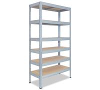 shelfplaza PRO 230x30x60 cm Étagère charges lourde en galvanisé avec 6 étagères et une capacité de charge de 166 kg par étagère