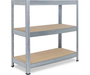 shelfplaza PRO 90x50x30 cm Étagère charges lourde en galvanisé avec 3 étagères et une capacité de charge de 200 kg par étagère